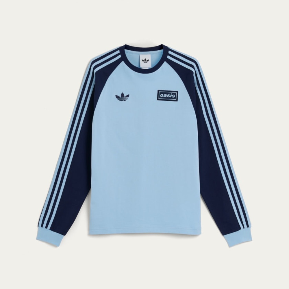 Adidas Oasis Tour 3 Stripes Short Sleeve T-shirt clear Sky Night Indigo Large